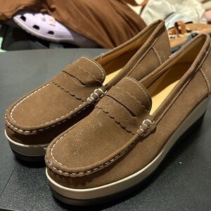 Brown Suede Loafers